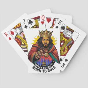 Urban Royalty Born To Rule King Graphic Men's T-Sh Playing Cards