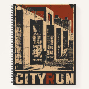 Urban Runner Cyberpunk Cityscape Design Notebook