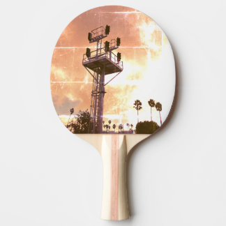 Urban Rustic Cityscape Riding Rails Two Ping Pong Paddle