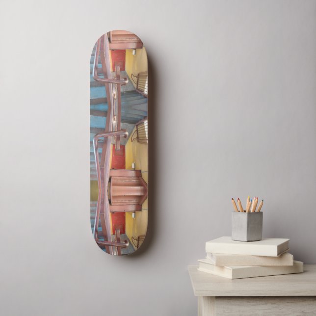 Urban Rustic Cityscape Secret Keeper 2 Skateboard (Wall Art)