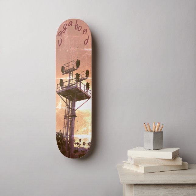 Urban Rustic Cityscape Vagabond Two Skateboard (Wall Art)