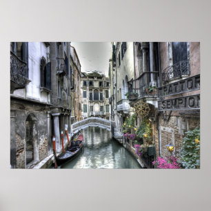 Urban scene in Venice Poster