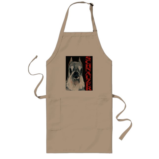 Urban Schnauzer Dog Design Long Apron (Front)