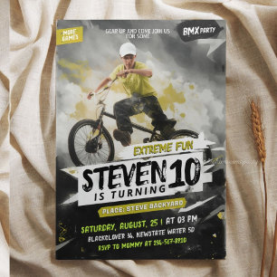 Urban Sketch BMX Birthday Party - Extreme Fun Invitation