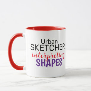Urban Sketcher Interpreting Shapes! Mug