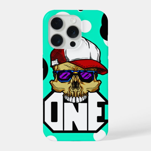 Urban Skull Pop Art Illustration  iPhone Case (Back)