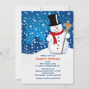 Urban Snowman Invitation