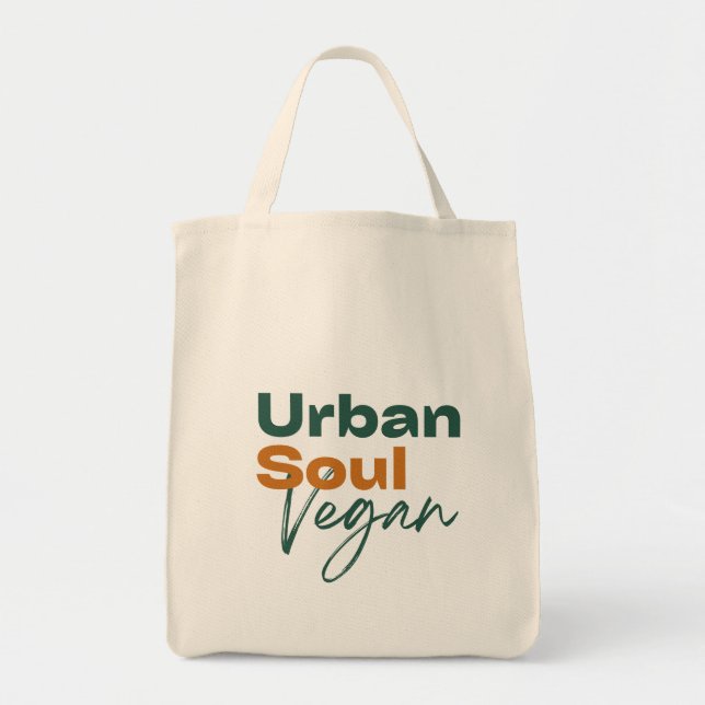 Urban Soul Vegan Minimalist Health and Wellness Tote Bag (Front)