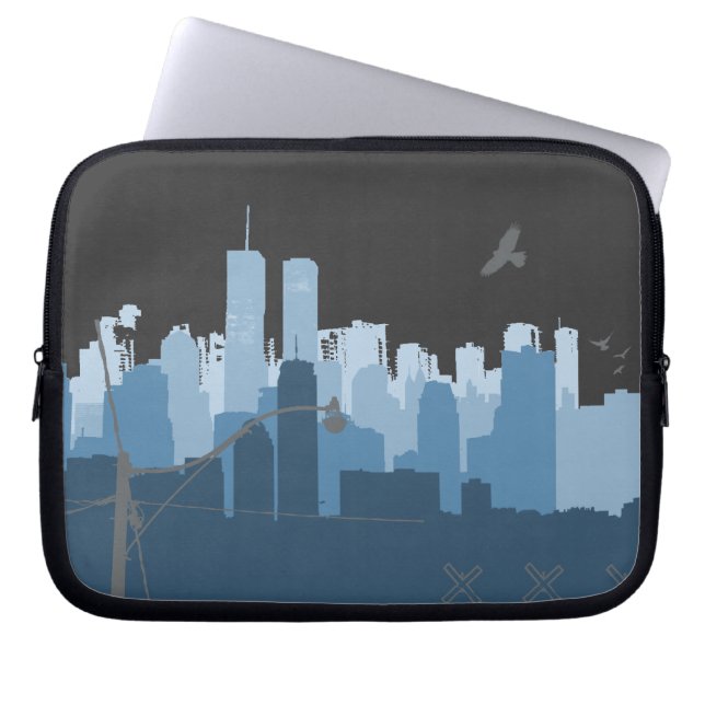 Urban Sprawl (dark) laptop sleeve (Front)