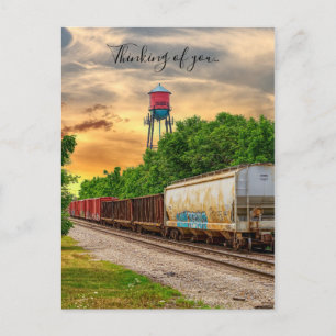 Urban Steam Punk Sunset Thinking Of You Postcard