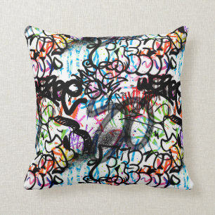 Urban street art Graffiti art pattern Cushion