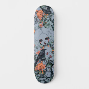 Urban Street Art Inspired Gothic Girly Girl Skateboard