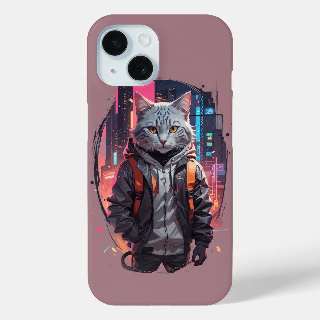 Urban Street Cat Design Case-Mate iPhone Case (Back)