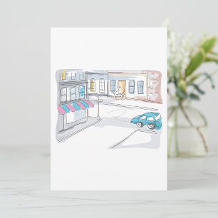 Urban Street Scene Invitations