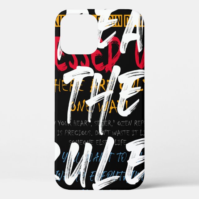 Urban street style Break the rules slogan print wi Case-Mate iPhone Case (Back)