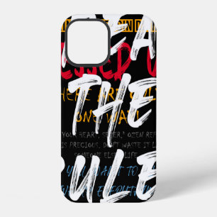 Urban street style Break the rules slogan print wi iPhone 12 Case