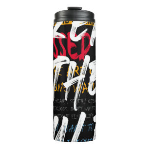 Urban street style Break the rules slogan print wi Thermal Tumbler