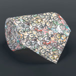 Urban Style Bicycle Pattern Tie<br><div class="desc">Digital illustration of bicycles forming a cool pattern design</div>