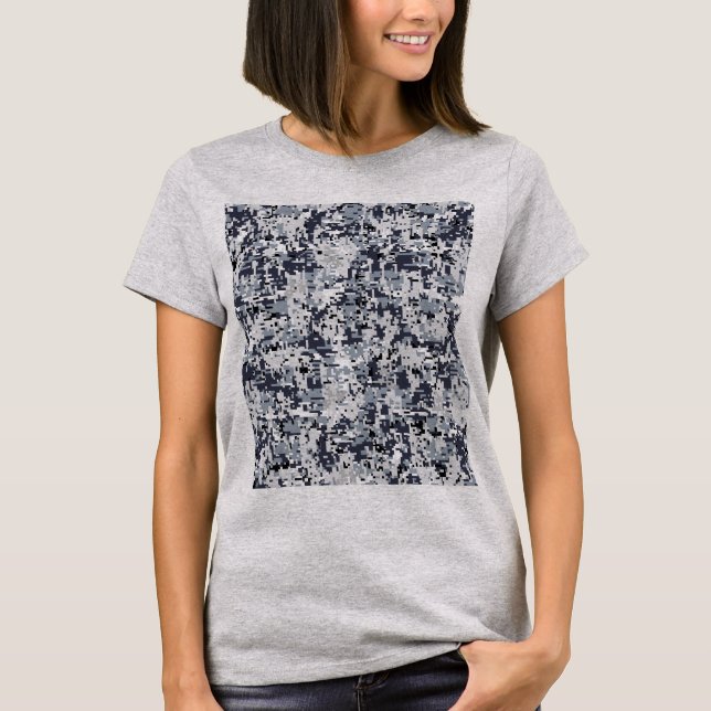 Urban Style Grey Digital Camouflage T-Shirt (Front)