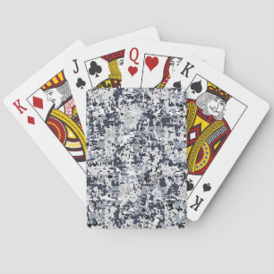 Urban Style Silver Digital Camouflage Playing Cards