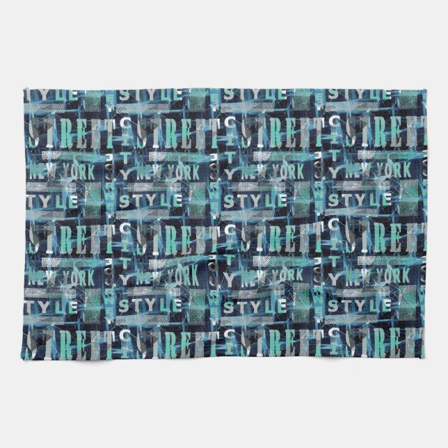Urban, style . tea towel (Horizontal)
