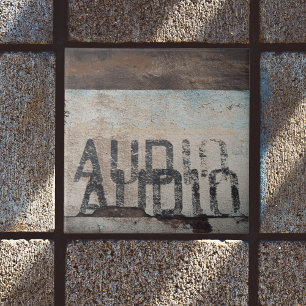 Urban-themed loft style audiophile music lover ceramic tile