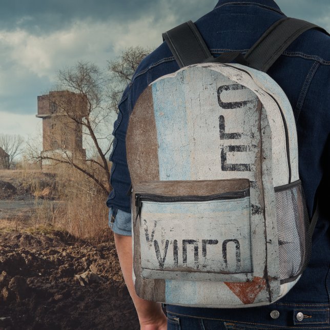 Urban-themed loft style cinephile movie lovers  printed backpack (Creator Uploaded)