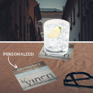 Urban-themed loft style cinephile movie lovers square paper coaster