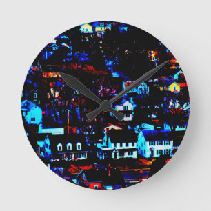 Urban Town Round Clock