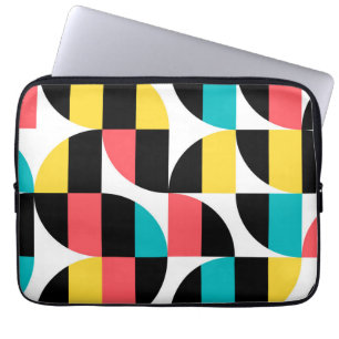 Urban, trendy, colorful, modern graphic pattern laptop sleeve