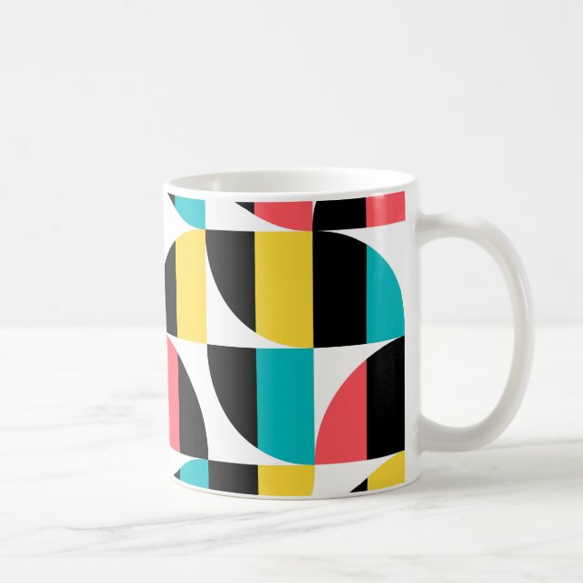 Urban, trendy, colourful, modern graphic pattern coffee mug (Right)