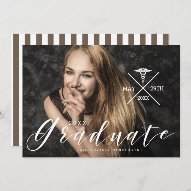 Urban Typography | Nursing Graduate Announcement (Front/Back)