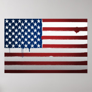 Urban USA Flag Poster
