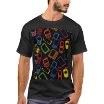 Urban Vibes Tee-Striking Phone Print on black