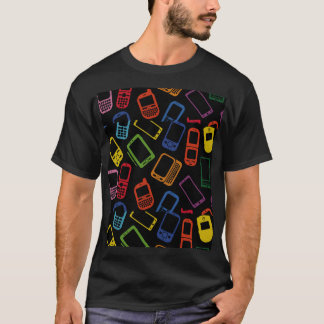 Urban Vibes Tee-Striking Phone Print on black T-Shirt