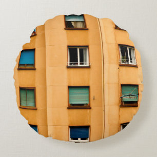 Urban view of the city of Bilbaoapartment,architec Round Cushion