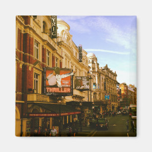 Urban Vintage Downtown Cityscape Magnet