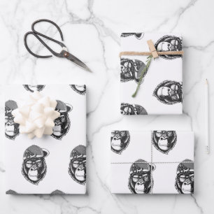 Urban Warrior Gorilla  Wrapping Paper Sheets