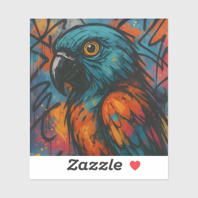 Urban Wingbeat – Dynamic Urban Bird Art Square  (Sheet)