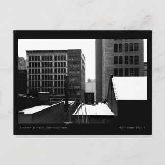 Urban Winter Composition Postcard