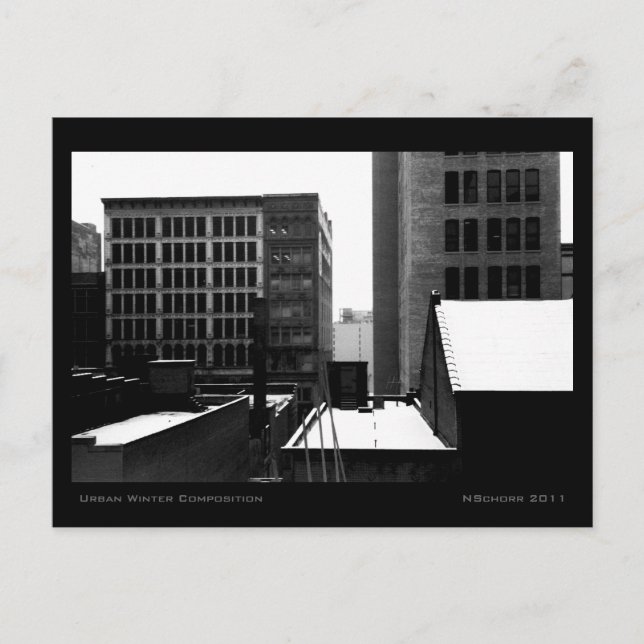 Urban Winter Composition Postcard (Front)
