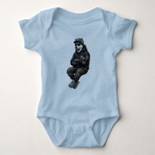 urban wolf streetwear baby bodysuit