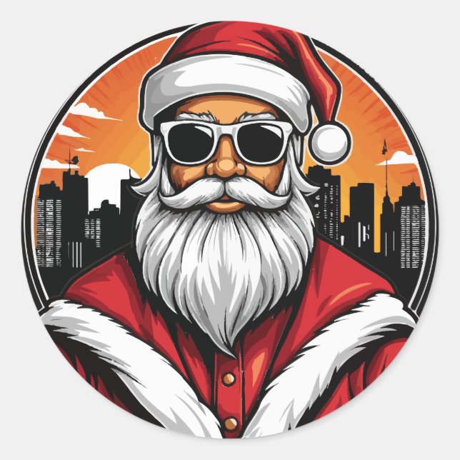 UrbanSanta 1 Classic Round Sticker (Front)