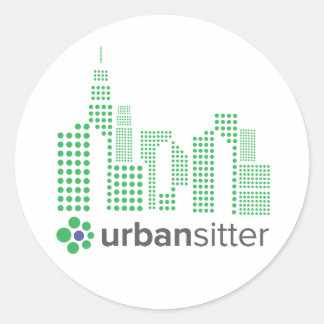 UrbanSitter Round Sticker - 3", Sheet of 6, Glossy