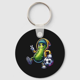 Urbyn Pickle Soccer Player Cool Cartoon Vibes Key Ring