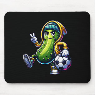 Urbyn Pickle Soccer Player Cool Cartoon Vibes Mouse Pad