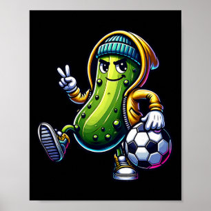 Urbyn Pickle Soccer Player Cool Cartoon Vibes  Poster