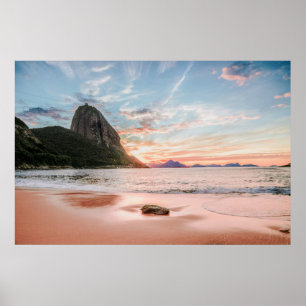 Urca Beach in Rio de Janeiro, Brazil Poster