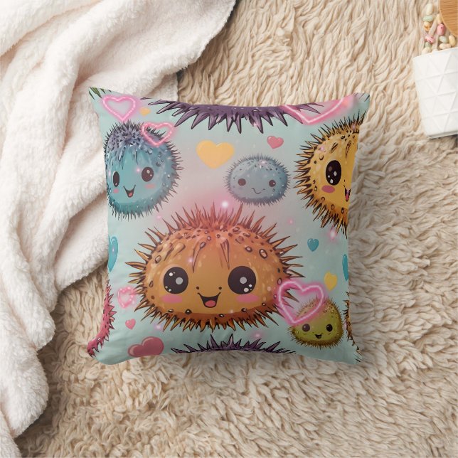 Urchin Heart Print  Cushion (Blanket)