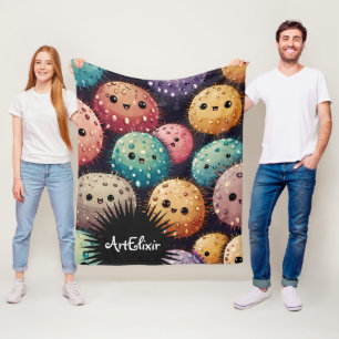 Urchin Unique Print Fleece Blanket